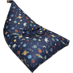 Kaikoo Space Print Triangle Bean Bag - Blue - Wilko - thumbnail 3