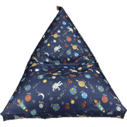 Kaikoo Space Print Triangle Bean Bag - Blue - Wilko - thumbnail 4