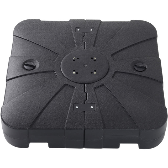 Living and Home Heavy Duty Parasol Base 100kg - Size: 19 x 84 x 84 - Black - Wilko - image 1
