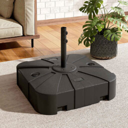 Living and Home Heavy Duty Parasol Base 100kg - Size: 19 x 84 x 84 - Black - Wilko - thumbnail 3