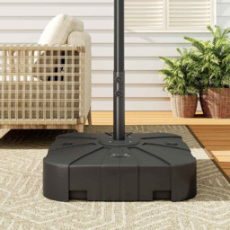 Living and Home Heavy Duty Parasol Base 100kg - Size: 19 x 84 x 84 - Black - Wilko - thumbnail 7