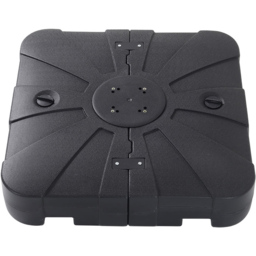 Living and Home Heavy Duty Parasol Base 100kg - Size: 19 x 84 x 84 - Black - Wilko
