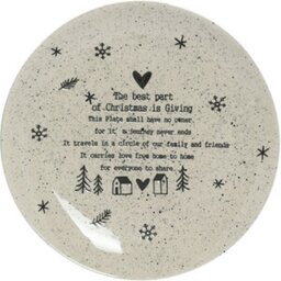 Festive Stone Christmas Giving Plate - Stone - Wilko - thumbnail 1