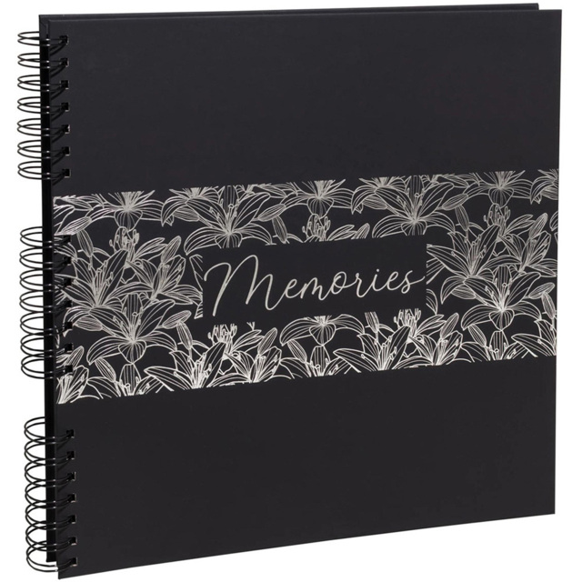 Exacompta Black Spiral Photo Album 60 Sheets 300 Photos - Size: 3.3 x 33 x 35cm - Wilko - image 1