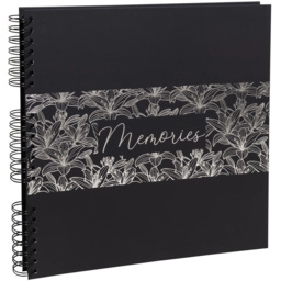 Exacompta Black Spiral Photo Album 60 Sheets 300 Photos - Size: 3.3 x 33 x 35cm - Wilko - thumbnail 1