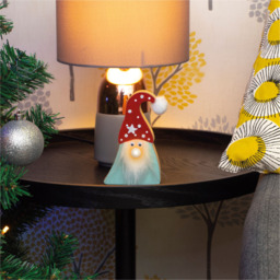St Helens Light Up Nose Wooden Gonk Christmas Decoration 14cm - Size: 2 x 8 x 13cm - Red - Wilko - thumbnail 5