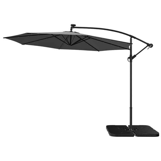 Living and Home Light Grey Cantilever Parasol 3m - Wilko - image 1