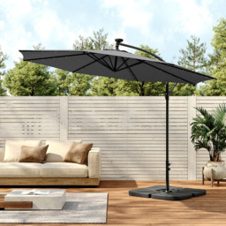 Living and Home Light Grey Cantilever Parasol 3m - Wilko - thumbnail 3