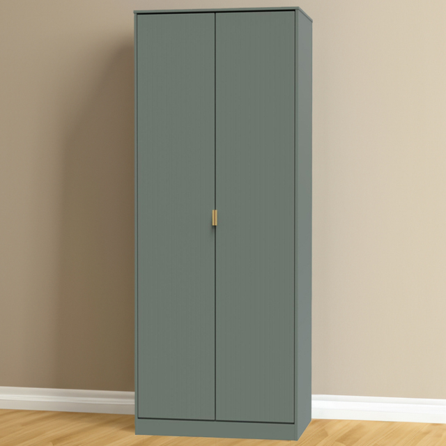 Crowndale 2 Door Reed Green Wardrobe Ready Assembled - Wilko - image 1