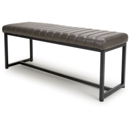 Archer Grey 2 Seater Leather Effect Dining Bench - Size: 40 x 120 x 47cm - Wilko - thumbnail 3