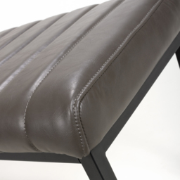 Archer Grey 2 Seater Leather Effect Dining Bench - Size: 40 x 120 x 47cm - Wilko - thumbnail 6