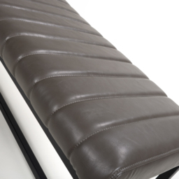Archer Grey 2 Seater Leather Effect Dining Bench - Size: 40 x 120 x 47cm - Wilko - thumbnail 5
