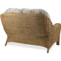 Desser Centurion 2 Seater Leafy Natural Rattan Sofa - Multi - Wilko - thumbnail 4