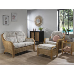 Desser Centurion 2 Seater Leafy Natural Rattan Sofa - Multi - Wilko - thumbnail 5