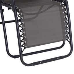 Outsunny Grey Zero Gravity Folding Recliner Chair - Size: 1 Seater - Wilko - thumbnail 4
