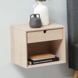 Florence Century Single Shelf Single Drawer White Oak Wall Mounted Bedside Table - Furniture To Go - Wilko - thumbnail 7