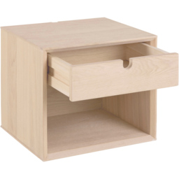 Florence Century Single Shelf Single Drawer White Oak Wall Mounted Bedside Table - Furniture To Go - Wilko - thumbnail 5