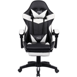 Neo White PU Leather Swivel Office Chair - Size: 66 x 55 x 125cm - Wilko - thumbnail 4