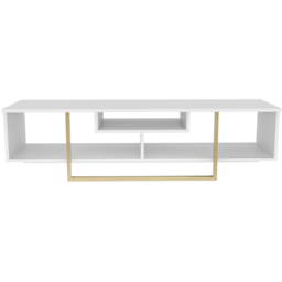Decorotika Asal 3 Shelf White and Gold Modern TV Unit - Size: 40 x 149.4 x 35.2cm - Multi - Wilko - thumbnail 7