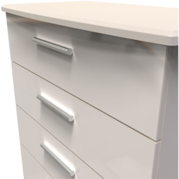 Crowndale Knightsbridge 5 Drawer Kashmir Gloss Chest of Drawers Ready Assembled - Kashmir Gloss & Kashmir - Wilko - thumbnail 6