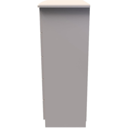 Crowndale Knightsbridge 5 Drawer Kashmir Gloss Chest of Drawers Ready Assembled - Kashmir Gloss & Kashmir - Wilko - thumbnail 5
