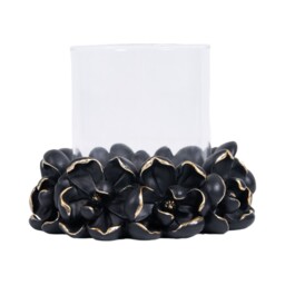Black Magnolia Candle Holder - Wilko - thumbnail 3