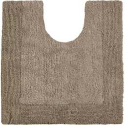 Allure Bath Fashions Elegance Mocha Reversible Pedestal Mat 53 x 55cm - Brown - Wilko