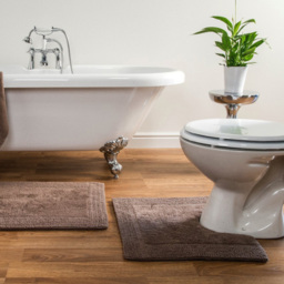 Allure Bath Fashions Elegance Mocha Reversible Pedestal Mat 53 x 55cm - Brown - Wilko - thumbnail 3