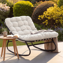 Artemis Home Solace Light Brown Garden Rocking Chair - Size: Single - Wilko