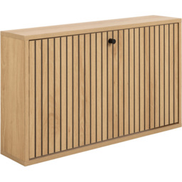 Florence Albany Single Flip Down Door Oak Shoe Cabinet - Size: 43 x 71.6 x 17cm - Brown - Furniture To Go - Wilko - thumbnail 3