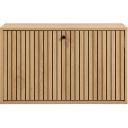 Florence Albany Single Flip Down Door Oak Shoe Cabinet - Size: 43 x 71.6 x 17cm - Brown - Furniture To Go - Wilko - thumbnail 4