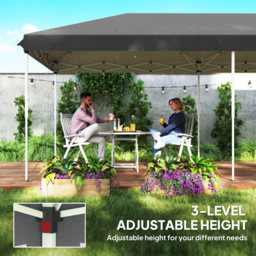 Outsunny 6 x 3m Black Canopy Tent with 6 Removable Sidewalls - Wilko - thumbnail 7