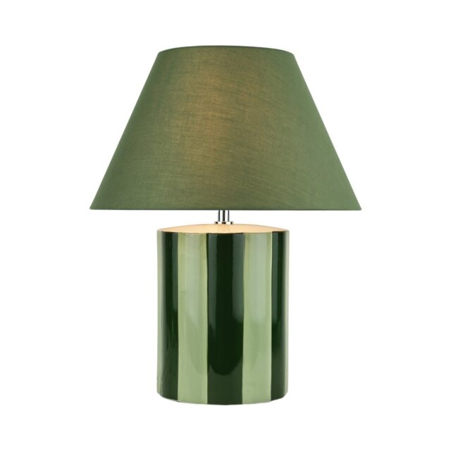 Adley Stripe Table Lamp Green - Wilko - image 1