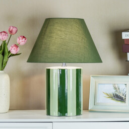 Adley Stripe Table Lamp Green - Wilko - thumbnail 2