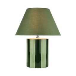Adley Stripe Table Lamp Green - Wilko - thumbnail 1