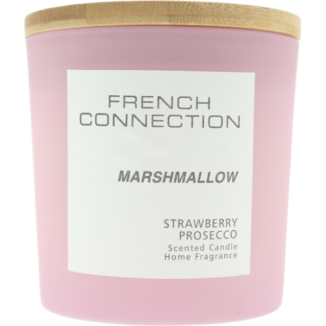 French Connection Pastel Range Strawberry Prosecco Scented Candle - Size: 11.4 x 10.6 x 10.4cm - n/a - Wilko - image 1