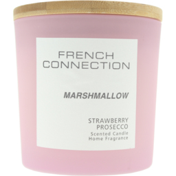 French Connection Pastel Range Strawberry Prosecco Scented Candle - Size: 11.4 x 10.6 x 10.4cm - n/a - Wilko