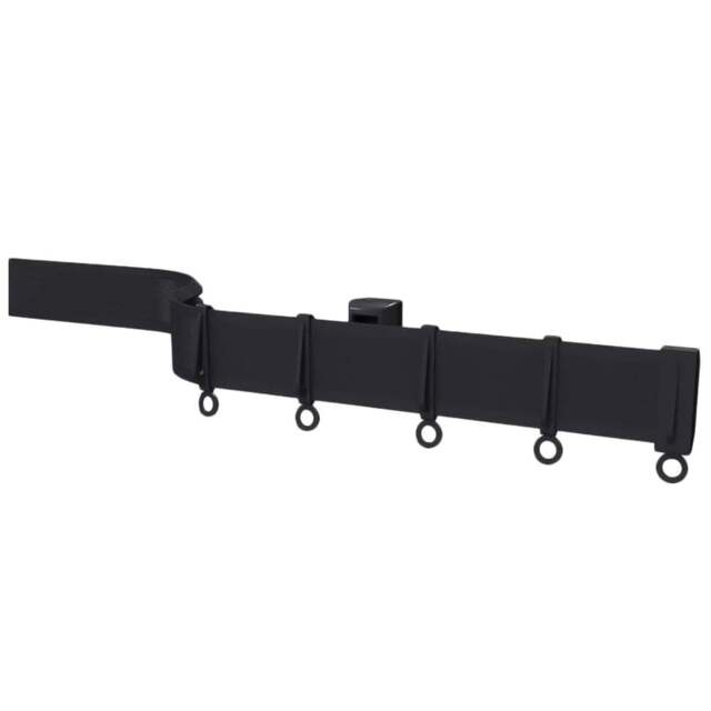 New Edge Blinds 350cm Coiled Streamline PVC Black Curtain Track - Wilko - image 1