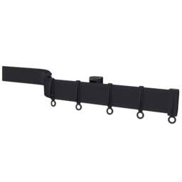 New Edge Blinds 350cm Coiled Streamline PVC Black Curtain Track - Wilko