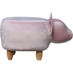 Gardeco Pinky The Pig Pink Velvet Footstool - Size: 36 x 65 x 32cm - Wilko - thumbnail 5