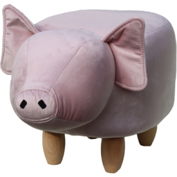 Gardeco Pinky The Pig Pink Velvet Footstool - Size: 36 x 65 x 32cm - Wilko - thumbnail 4