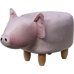 Gardeco Pinky The Pig Pink Velvet Footstool - Size: 36 x 65 x 32cm - Wilko - thumbnail 3