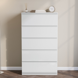 Vida Designs Glinton 5 Drawer White Chest of Drawers - Wilko - thumbnail 4