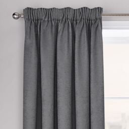 Velosso Westwood Charcoal Tape Top Curtains 168 x 223cm - Size: W 168 x D 223cm - Grey - Wilko - thumbnail 3