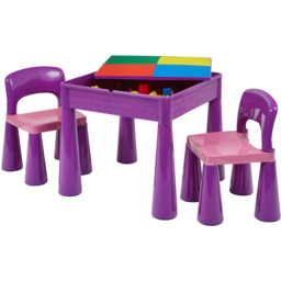 Liberty House Toys Purple Kids 5-in-1 Activity Table and Chairs - Size: 46.5 x 51 x 53cm - Wilko - thumbnail 6