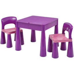 Liberty House Toys Purple Kids 5-in-1 Activity Table and Chairs - Size: 46.5 x 51 x 53cm - Wilko - thumbnail 3