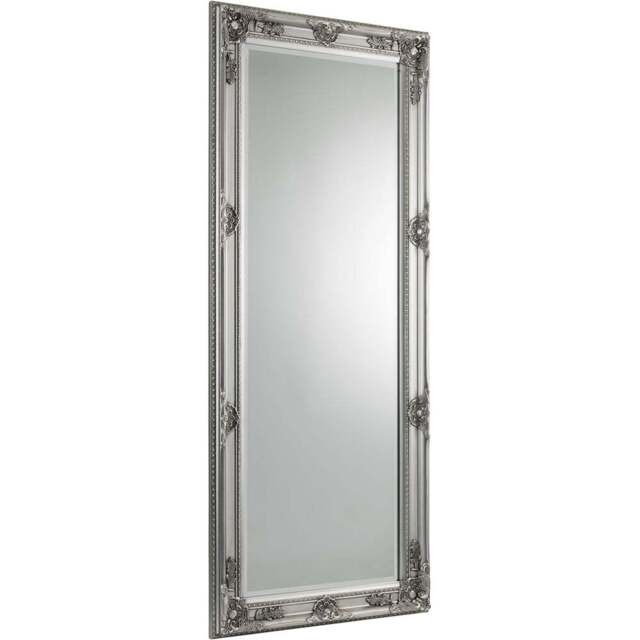Julian Bowen Palais Pewter Lean To Dress Mirror - Size: 170 x 70cm - Silver - Wilko - image 1