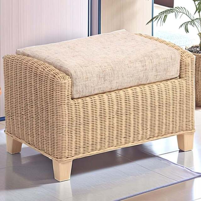 Desser Furniture Dijon Farrow Footstool - Size: 46.0 cm x 70.0 cm x 48.0 cmcm - Cream - Wilko - image 1