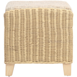 Desser Furniture Dijon Farrow Footstool - Size: 46.0 cm x 70.0 cm x 48.0 cmcm - Cream - Wilko - thumbnail 5
