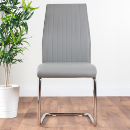 Furniturebox Elissa Fontana Marble Effect 2 Seater Round Dining Set White Grey and Chrome - Wilko - thumbnail 5